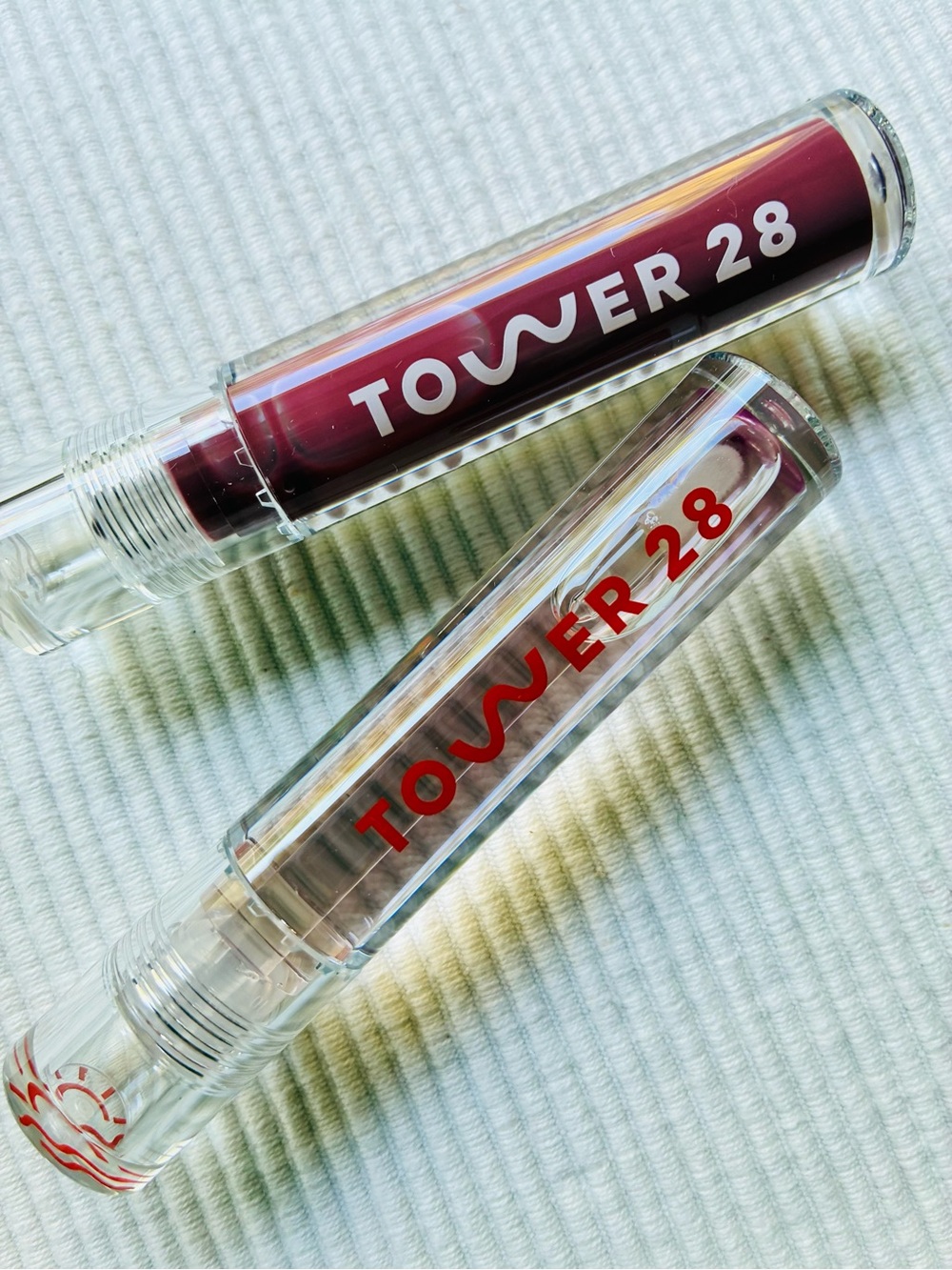 Tower 28 Beauty ShineOn Lip Jelly Hydrating Non-Sticky Lip Oil bundle of 2